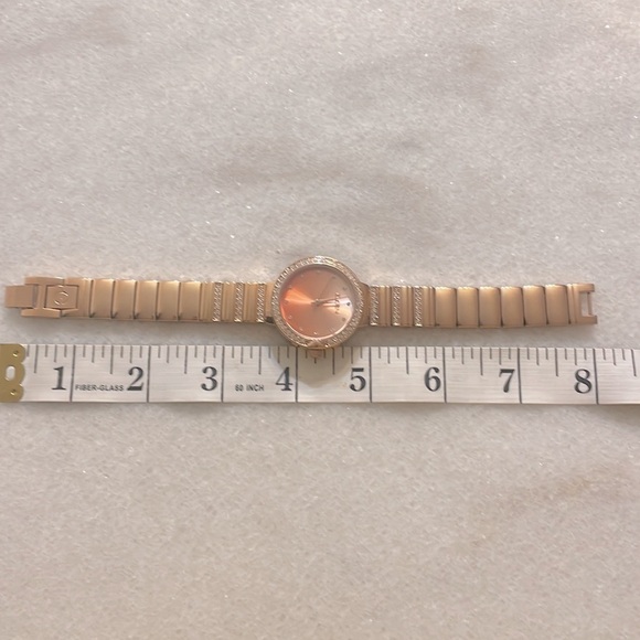 Elgin Rose watch gold tone bracelet watch coordinated set OS - Picture 6 of 9